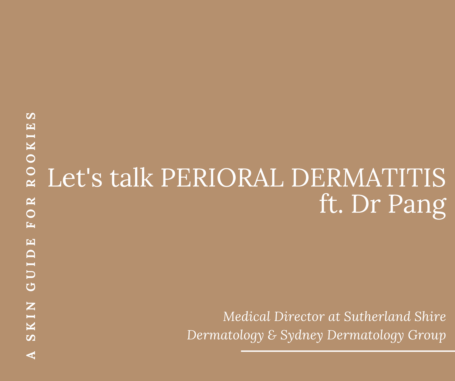 Let's talk PERIORAL DERMATITIS ft. Dr Pang